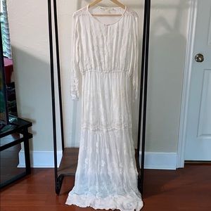 White embroidered maxi dress
